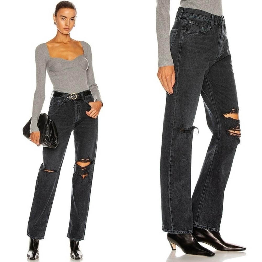AGOLDE Lana Straight Jeans in Disorder